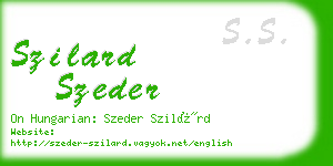 szilard szeder business card